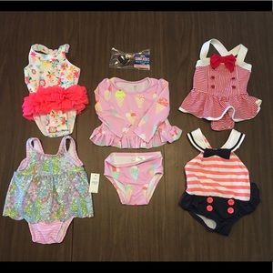 Baby girl lot of 5 bathing suits